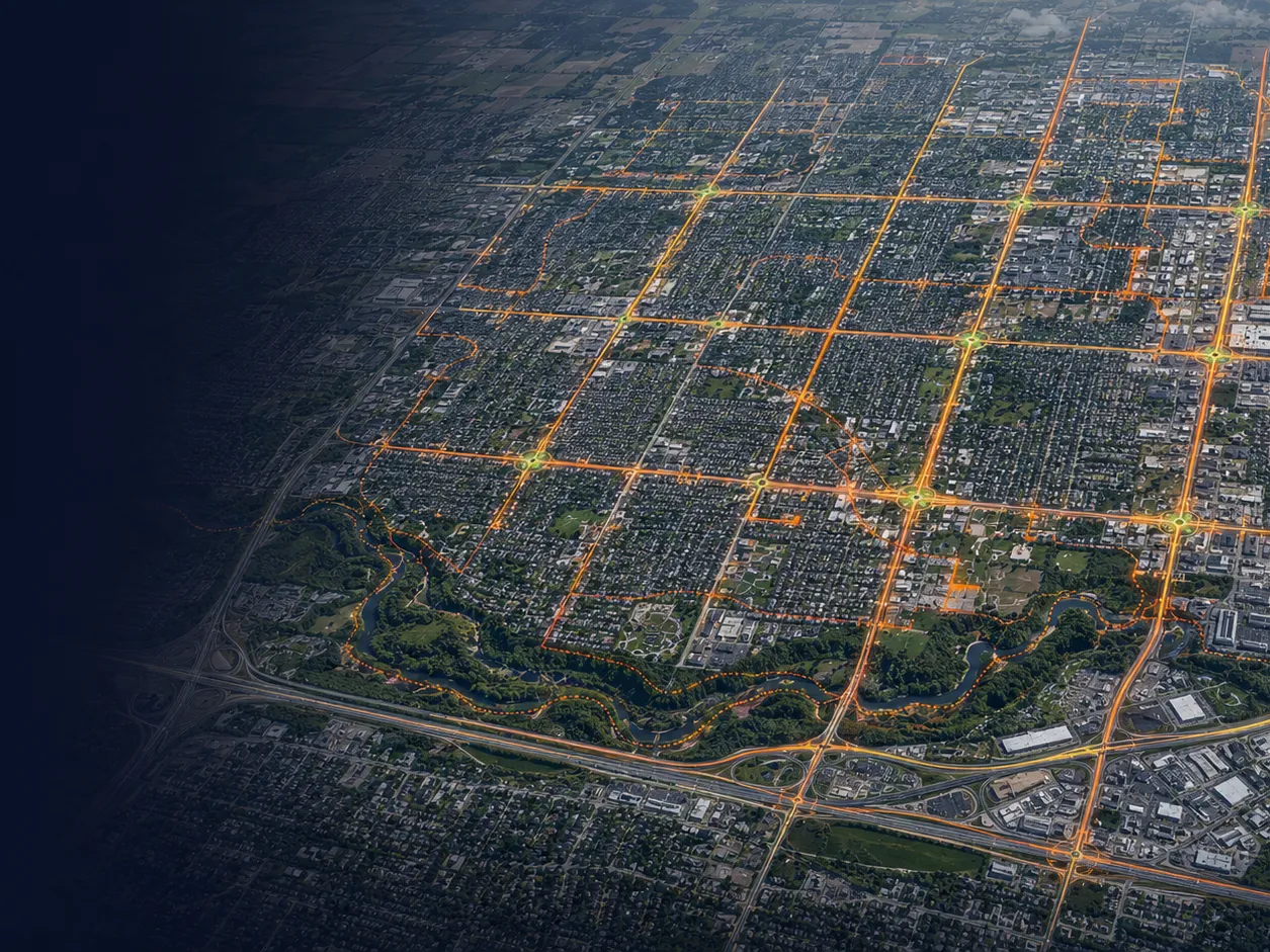 A municipal website with the community map and service hub built in