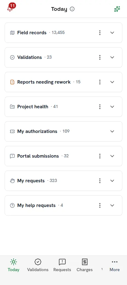 The phone home page, with the bar of starred pages along the bottom